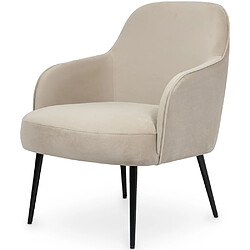 ICONIK INTERIOR Fauteuil tapissé de velours - Hyra Taupe