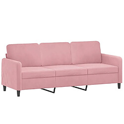 Maison Chic Canapé à 3 places,Canapé droit,Sofa de Salon,Banquette Rose 180 cm Velours -GKD477111