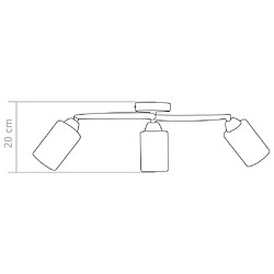 vidaXL Plafonnier avec abat-jour en verre 3 ampoules E14 Blanc Cône pas cher