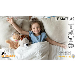 HT MEUBLES Lit enfant ALMENA avec matelas et cadre inclus pas cher