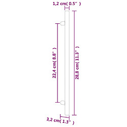 vidaXL Poignées d'armoire 10 pcs argenté 224 mm acier inoxydable pas cher