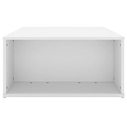 Avis vidaXL Table basse blanc 90x67x33 cm bois d'ingénierie