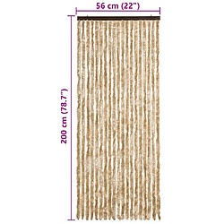 vidaXL Moustiquaire Beige 56x200 cm Chenille pas cher