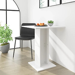 vidaXL Table de bistro Blanc 60x60x75 cm Bois d'ingénierie 