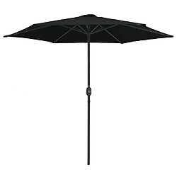 vidaXL Parasol de jardin et mât en aluminium 270x246 cm Noir