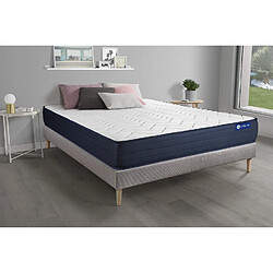 ACTISOM Ensemble matelas ACTIMEMO LIFE 140x200 Mémoire de forme 5zones de confort + sommier KIT gris