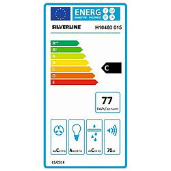 Hotte décorative murale 60cm 70db 540m3/h inox - h10460015 - SILVERLINE