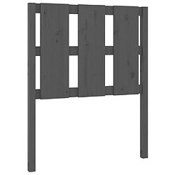 Maison Chic Tête de lit scandinave pour lit adulte,Meuble de chambre Gris 80,5x4x100 cm Bois massif de pin -MN34779