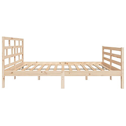 Acheter vidaXL Cadre de lit sans matelas bois massif 120x200 cm