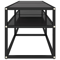 Avis vidaXL Meuble TV Noir 140x40x40,5 cm Verre trempé