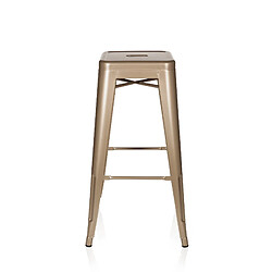 Tabouret de bar VANTAGGIO HIGH métallique champagne hjh OFFICE