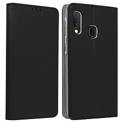 Avizar Étui Galaxy A20e Housse Portefeuille Porte-carte Support Vidéo - Noir