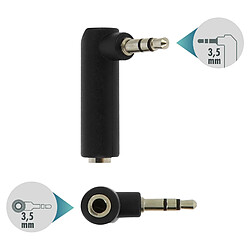 Avizar Adaptateur Audio Jack 3.5mm Mâle vers Jack 3.5mm Femelle Son Clair Coudé Noir pas cher