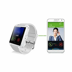 Avis Montre Intelligente Bluetooth U8 Fashion Pour Téléphones Intelligents Samsung Htc Lg Xiaomi Android - Blanc