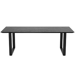 Acheter Rendez Vous Deco Table rectangulaire Adok 8 personnes en bois de teck recyclé noir 220 cm