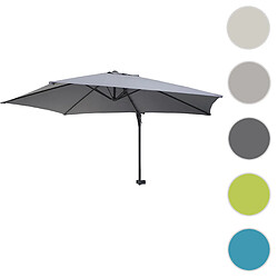 Mendler Parasol mural Casoria, parasol déporté pour le balcon, 3m, inclinable ~ gris