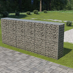 vidaXL Mur en gabion avec couvercles Acier galvanisé 300 x 50 x 150 cm