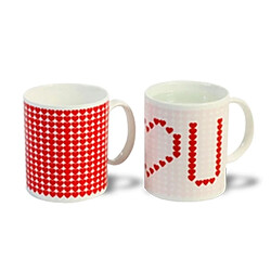 Totalcadeau Mug thermique I love you tasse céramique thermo-réactifs