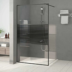 Maison Chic Paroi de douche | Écran de douche | Cloison de douche Noir 115x195 cm Verre ESG transparent -GKD73163