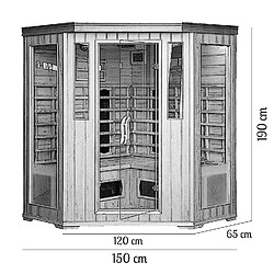 Acheter Concept Usine Sauna infrarouge chromothérapie luxe 3/4 places NARVIK