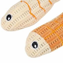 Paris Prix Lot de 2 Jouets Poisson pour Chat Boho Cat 12cm Moutarde