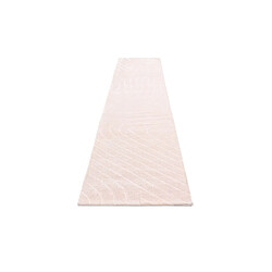 Avis Vidal Tapis de couloir en laine 391x81 rose Darya