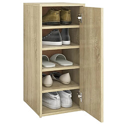 Acheter vidaXL Armoire à chaussures Chêne sonoma 32x35x70 cm Aggloméré