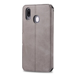 Avis Wewoo Housse Coque Pour Galaxy M20 AZNS Étui en cuir PU avec support et fentes cartes et cadre photo Gris