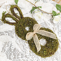 Acheter Main Lapin de Pâques Guirlande Artificielle Plantes Lapin Guirlande Suspendue Maison Porte Ferme Fenêtre de Mariage Partie Décoration Signe Pendentif