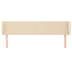 Avis Maison Chic Tête de lit scandinave avec oreilles,meuble de chambre Crème 183x23x78/88 cm Tissu -MN87295