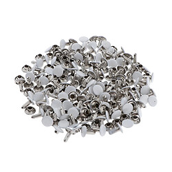 Accessoires de vêtement de métier de cuir de bouton double face de 100pcs en cuir 8mm blancs pas cher