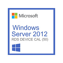 Microsoft Windows Server 2012 Remote Desktop Services (RDS) 50 device connections - Clé licence à télécharger - Livraison rapide 7/7j