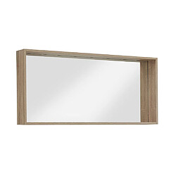 Acheter Vente-Unique Meuble double vasque suspendu avec miroir - Coloris naturel clair - 120 cm - QUADRA