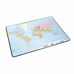 Avis Durable Sous-main anti-dérapant en PVT 40 x 60 cm (Motif carte du monde)