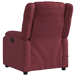 Acheter Maison Chic Fauteuil Relax pour salon, Fauteuil de massage inclinable électrique Rouge bordeaux Tissu -GKD75047