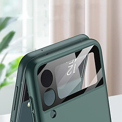 Coque de téléphone antichoc tout compris à absorption magnétique pour Samsung Galaxy Z Flip 3-Vert foncé