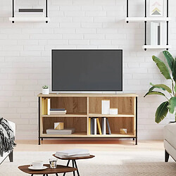 Maison Chic Meuble TV scandinave - Banc TV pour salon Chêne sonoma 100x40x50 cm Bois d'ingénierie -MN48864