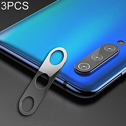 Wewoo 3 PCS 10D couverture complète téléphone mobile en métal caméra arrière de protection de la lentille pour Xiaomi Mi 9 Argent