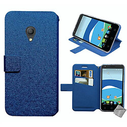 Htdmobiles Housse etui portefeuille pour Orange Rise 51 + film ecran - BLEU