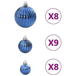 Avis vidaXL Boules de Noël 100 pcs bleu Ø3/4/6 cm