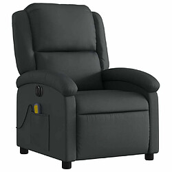 Avis Maison Chic Fauteuil Relax pour salon, Fauteuil de massage inclinable électrique noir cuir véritable -GKD48184