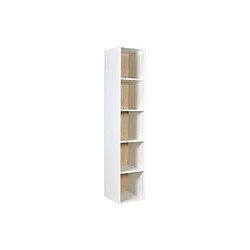 Vente-Unique Dressing d'angle modulable - L84,5 cm - Blanc et naturel - TAMOKA