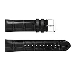 Bracelet en cuir véritable crocodile noir pour votre Samsung Galaxy Watch 42mm