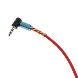 Avis 3,5 Mm (1/8 ) M-M Câble Audio Enroulé Câble Casque Câble D'entrée Auxiliaire Rouge