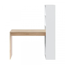 Dansmamaison Bureau d'angles + 5 niches Blanc/Chêne - POLUX pas cher