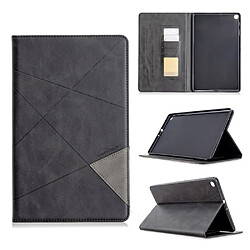 Etui en PU motif géométrique avec porte-cartes noir pour votre Samsung Galaxy Tab A 10.1 (2019) T510