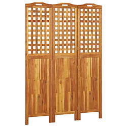 vidaXL Cloison de séparation 3 panneaux 121,5x2x180 cm Bois d'acacia