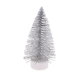 1/12 Maison de poupée miniature à LED, arbre de Noël, modèle, ornements, argent