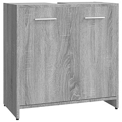 Maison Chic Armoire de bain,Meuble de rangement de salle de bain,Meuble haut Sonoma gris 60x33x60 cm Bois d'ingénierie -GKD538251