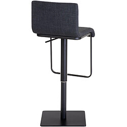 Avis Decoshop26 Tabouret de bar x1 chaise haute siège pivotant en tissu gris foncé support en acier inoxydable 10_0005158